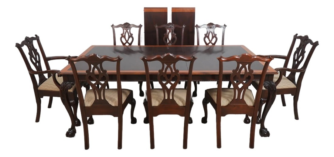Stickley Clawfoot Mahogany Dining Room Table & Chairs Set (1 of 13)