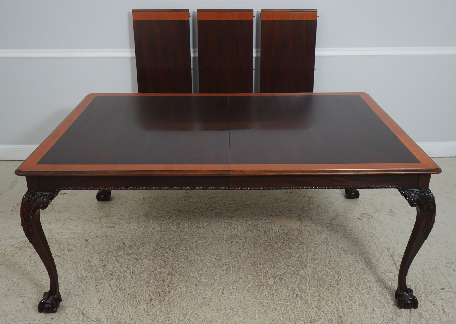 Stickley Clawfoot Mahogany Dining Room Table & Chairs Set - 3