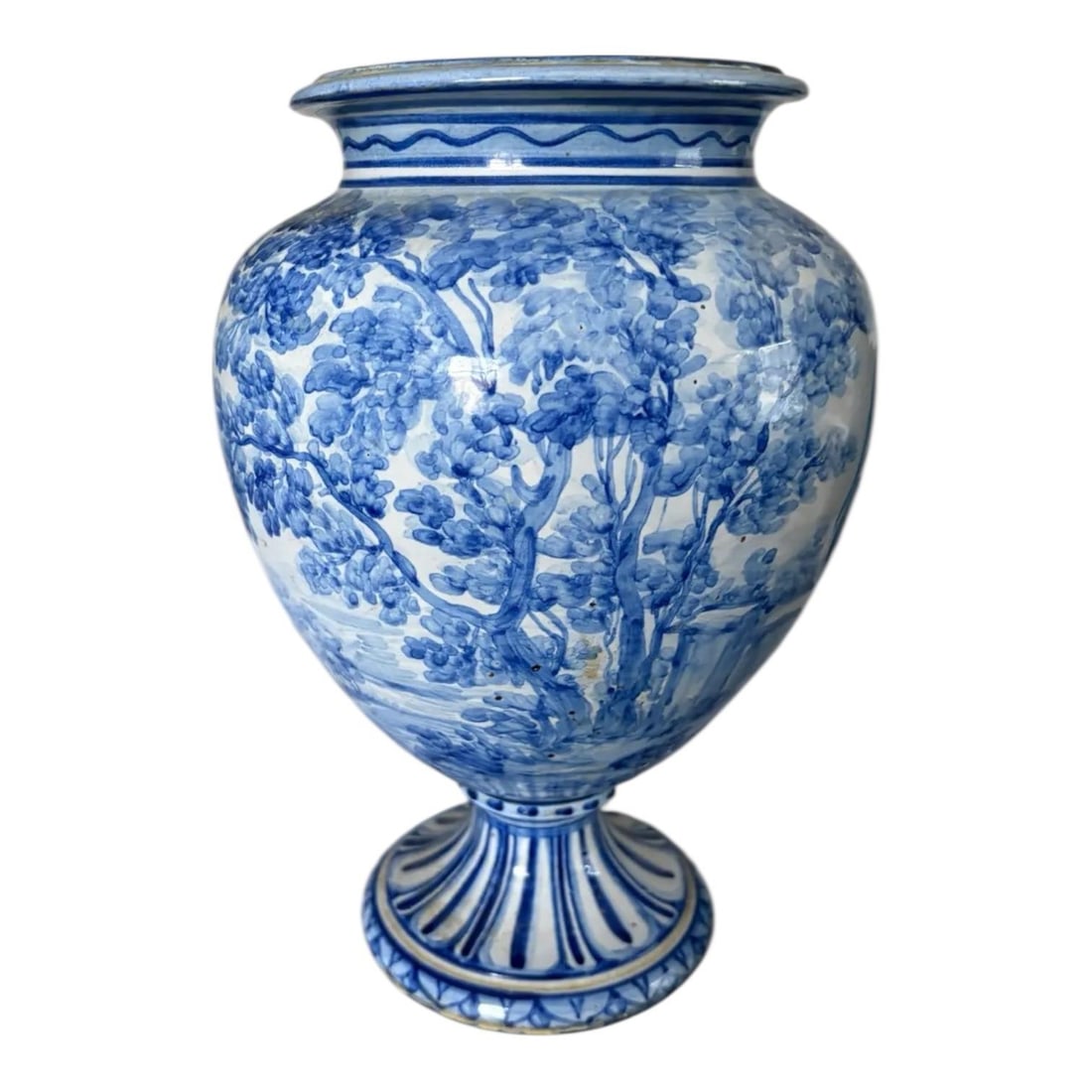 Early 20th C Savona Italy Cobalt and White Faience - 2
