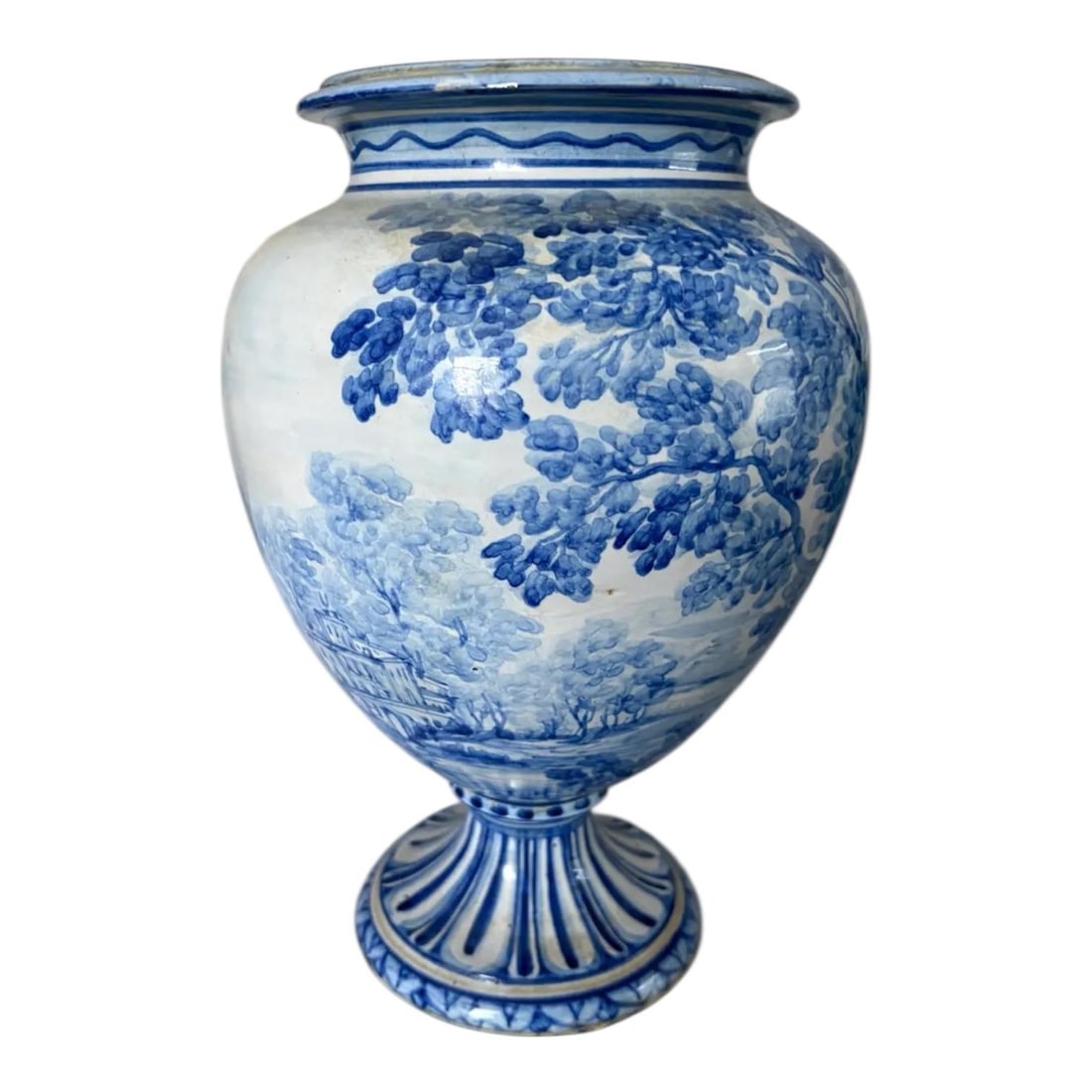 Early 20th C Savona Italy Cobalt and White Faience - 3