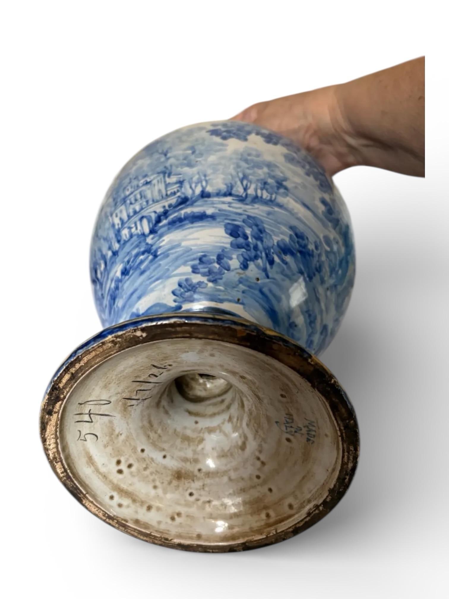 Early 20th C Savona Italy Cobalt and White Faience - 6