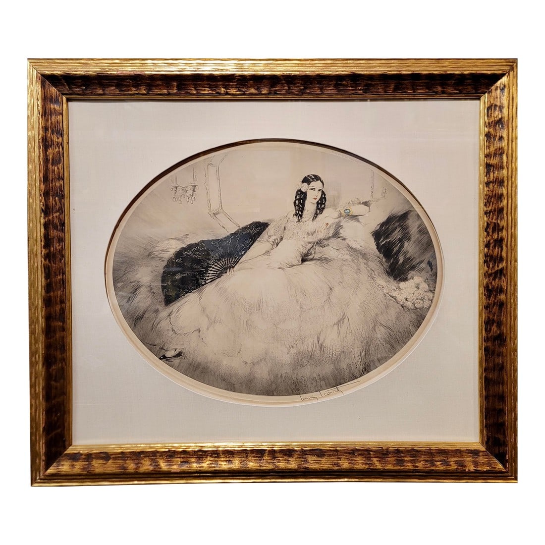 Louis Icart - The Woman With the Black Fan -Original 1931 Etching (1 of 9)