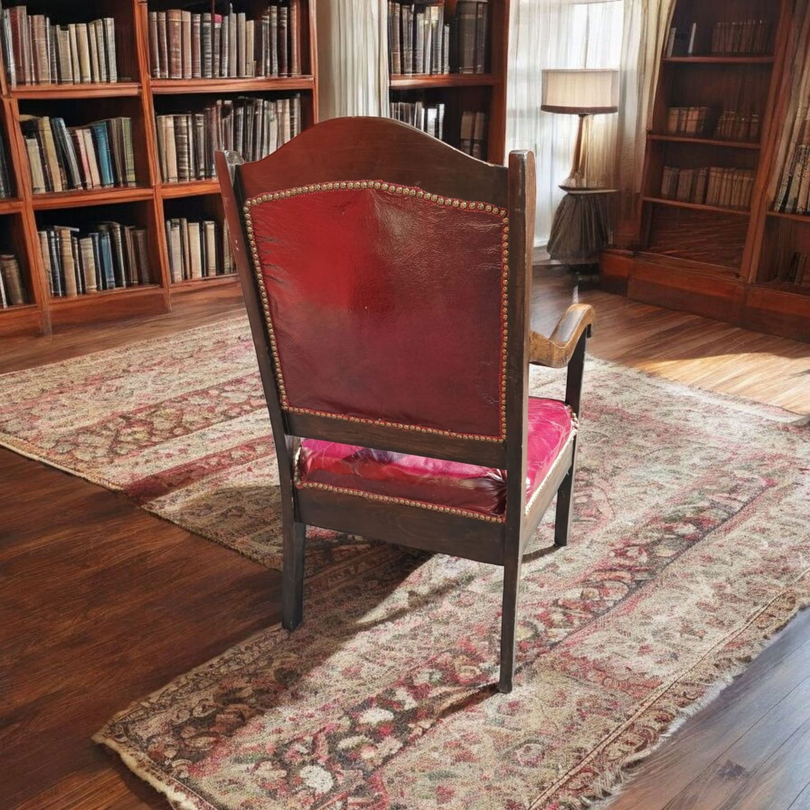 Elevate Your Home With This Stunning Pair of Antique Victorian-Style Parlor Leather Armchairs - 2