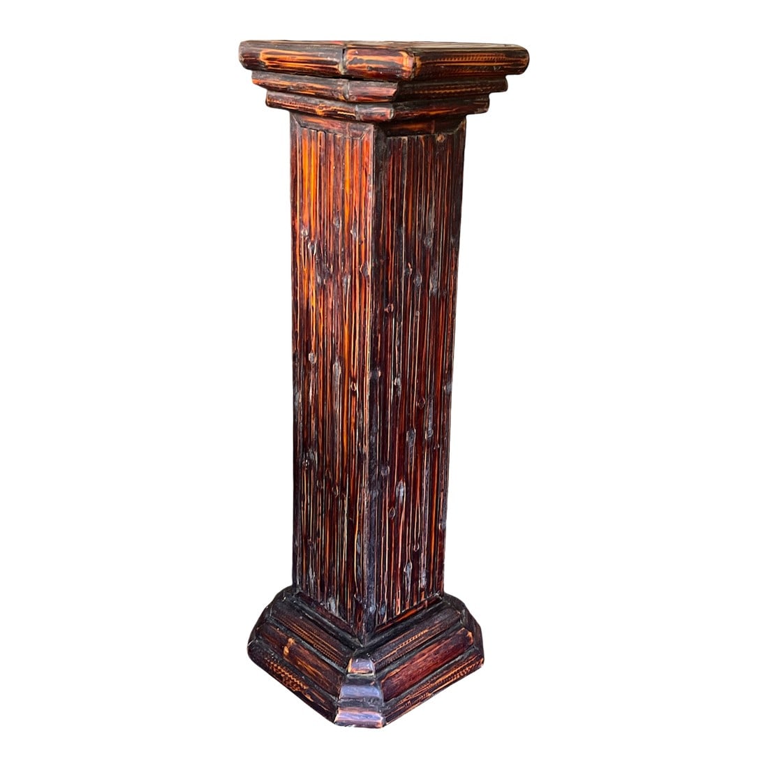 Vintage Bamboo Pedestal Plinth / Display Stand (1 of 8)