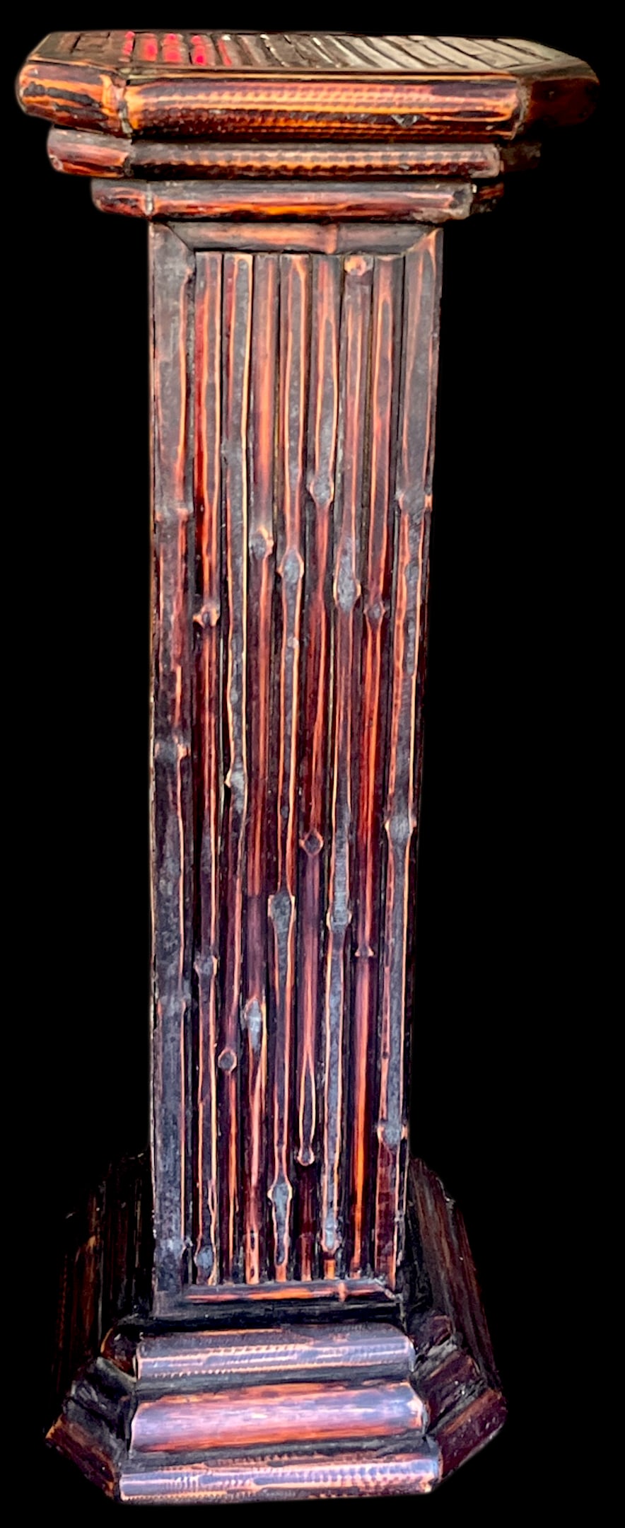 Vintage Bamboo Pedestal Plinth / Display Stand - 3