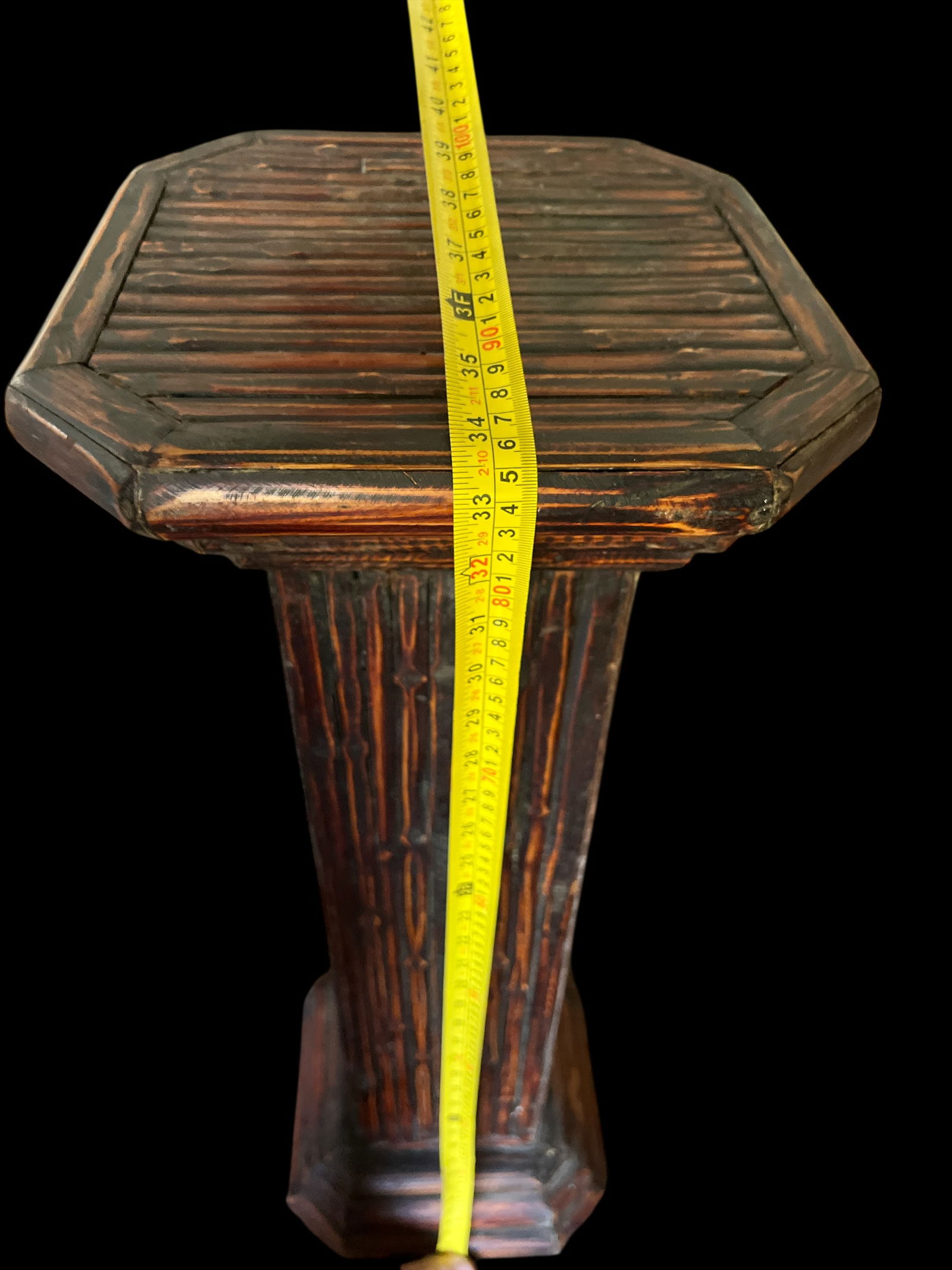 Vintage Bamboo Pedestal Plinth / Display Stand - 7