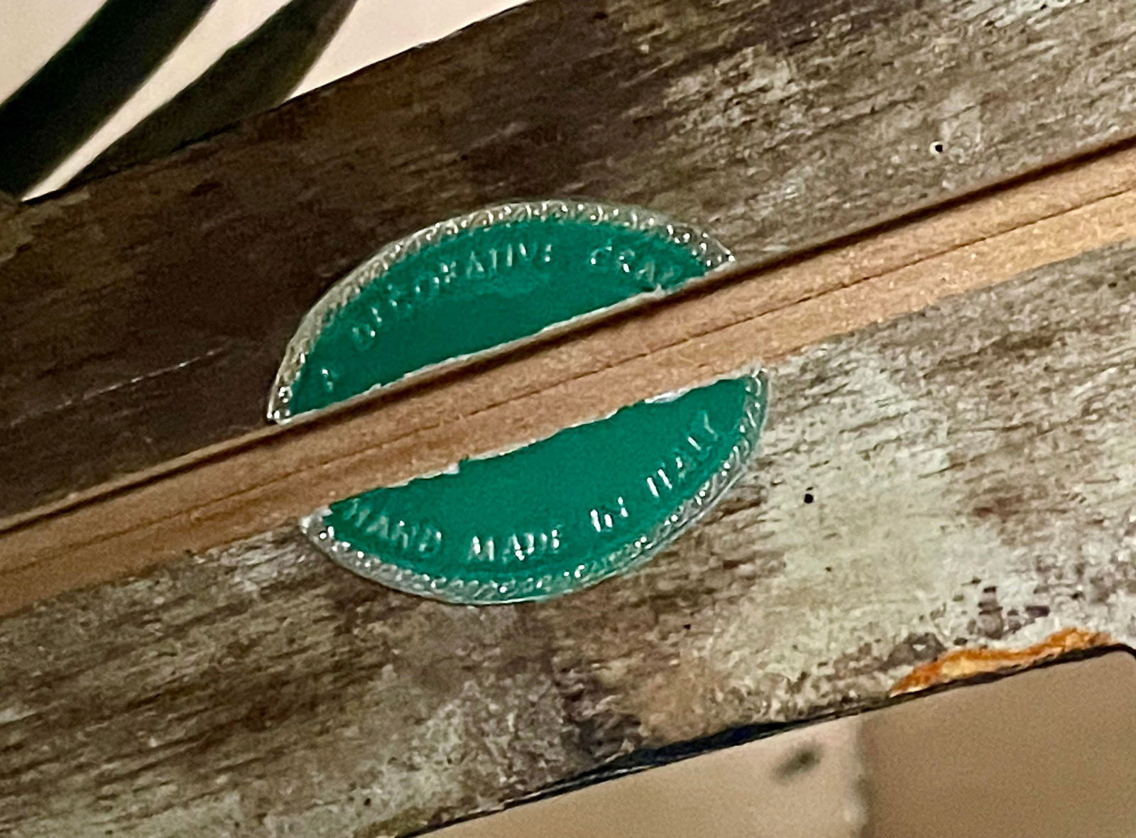 Pair Neoclassic Italian Carved Wood Iron Black Gold Painted Arrow Wall Sconces - 9