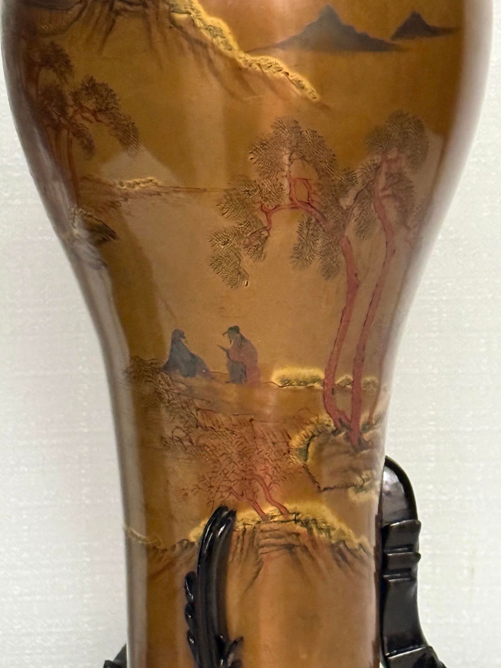 1960s Monumental "Bodiless" Lacquer Vases by Cheng Lung Chi - James Mont Style - 4