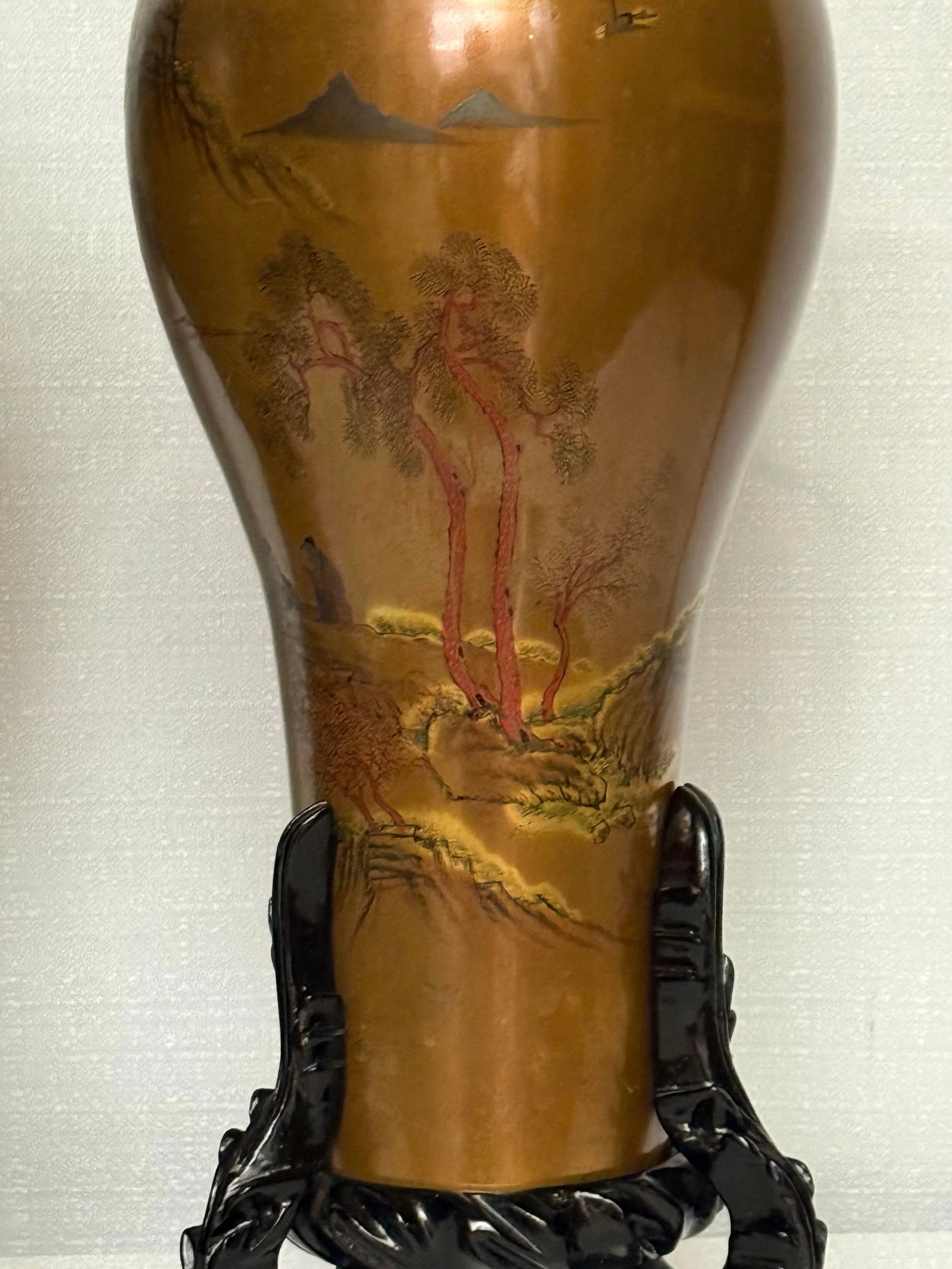 1960s Monumental "Bodiless" Lacquer Vases by Cheng Lung Chi - James Mont Style - 5