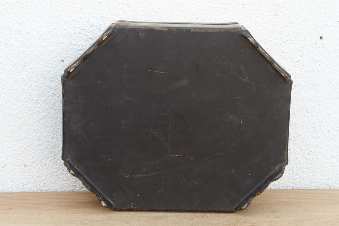 Large Vintage Black & Gold Chinoiserie Box - 6