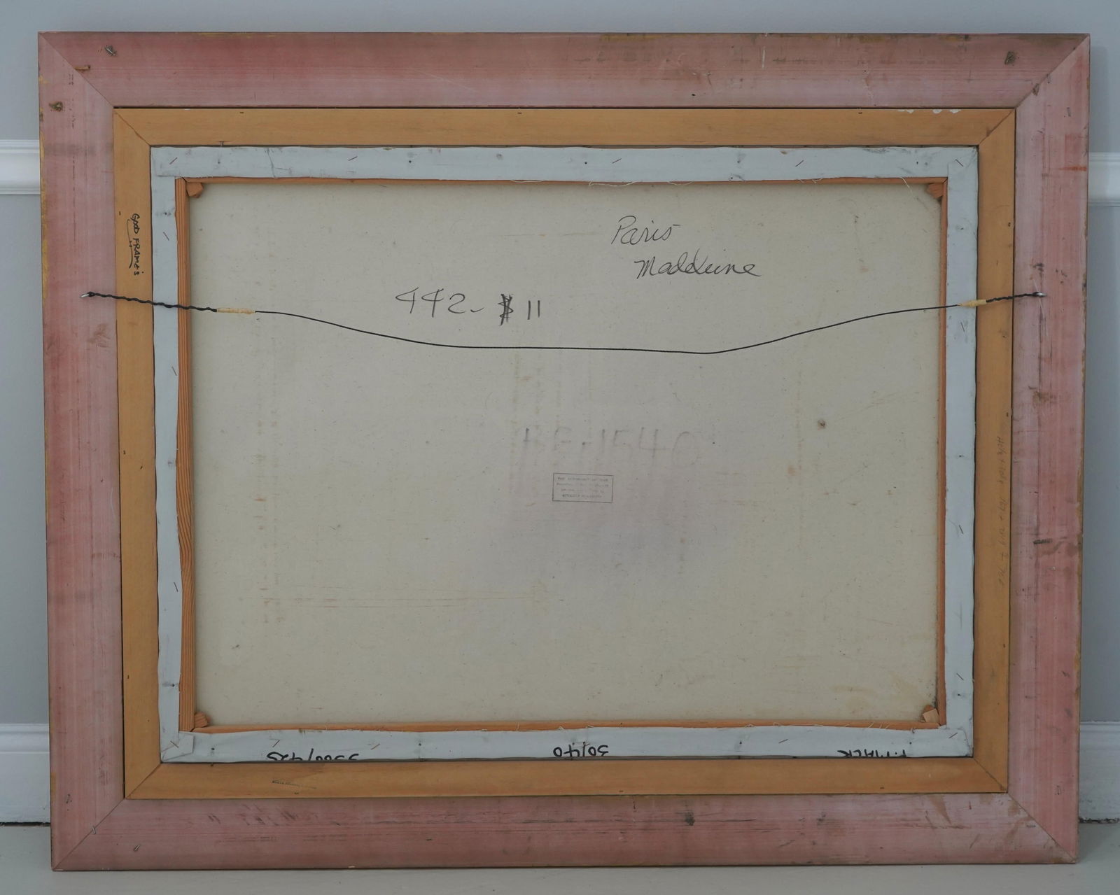 Stunning 20th Century Paris Winter Scene Oil Painting on Canvas - 13