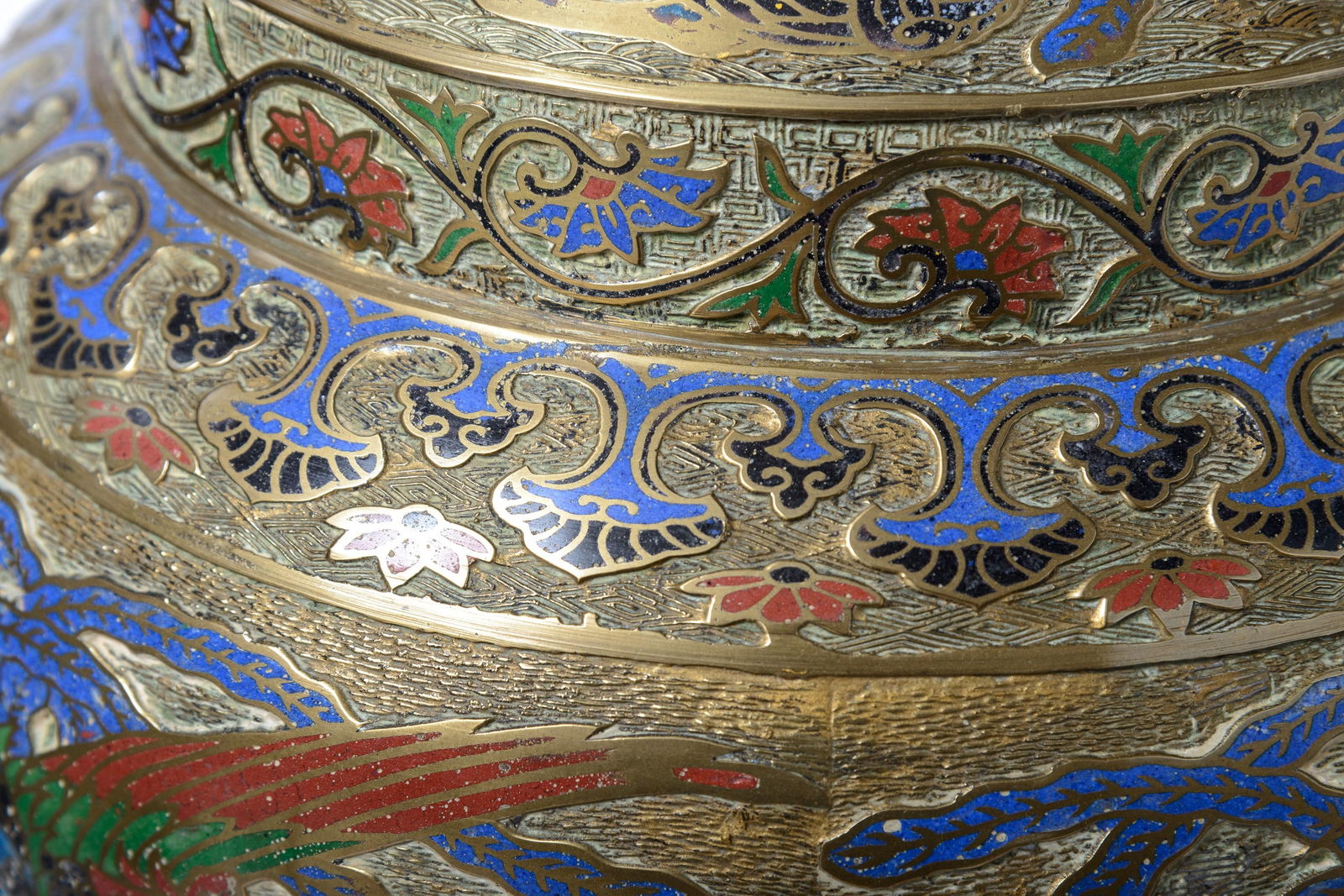 Bronze Urn With Cloisonne - 11