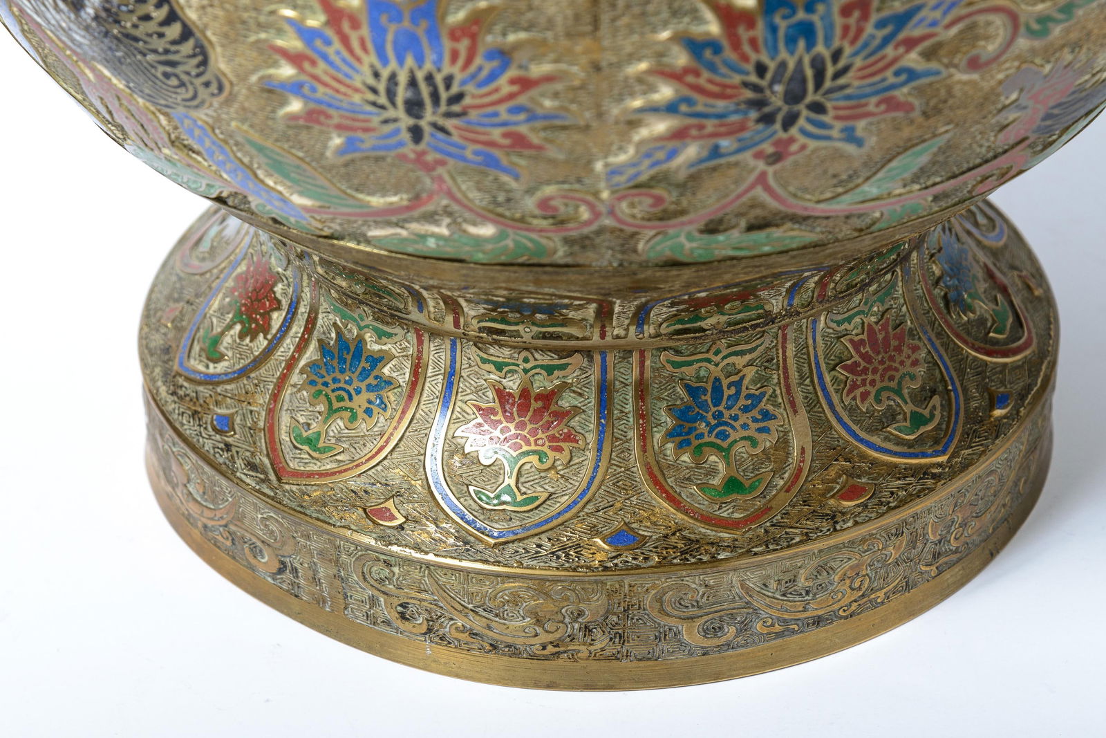 Bronze Urn With Cloisonne - 13