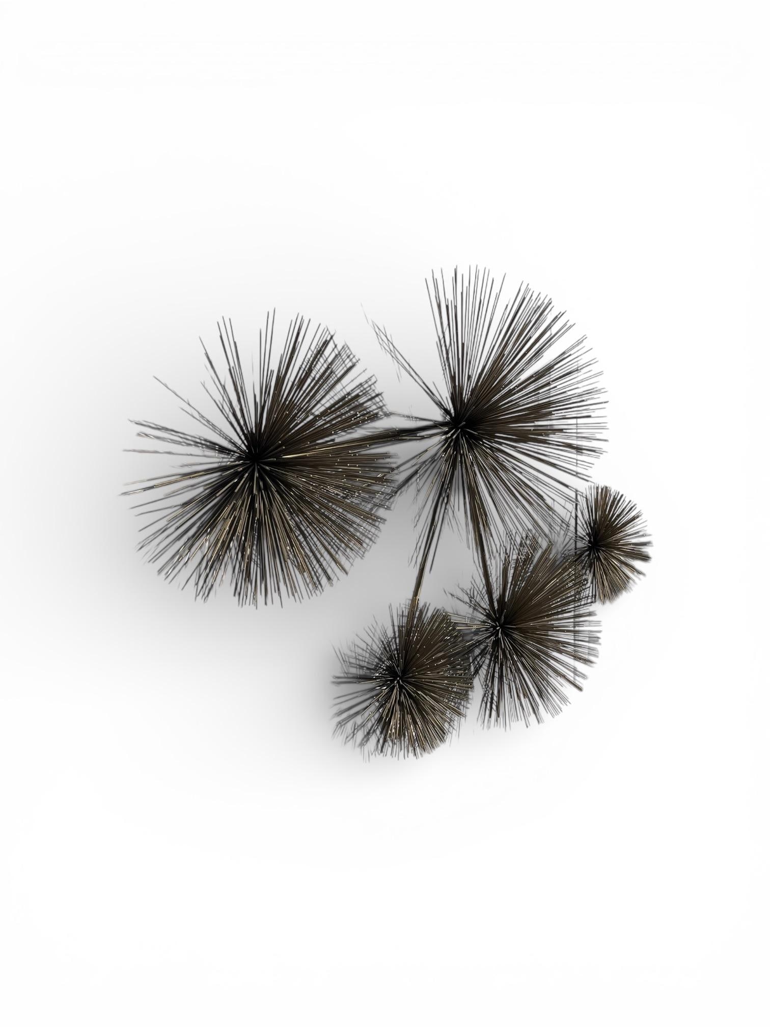 1970s Curtis Jere Brass Sea Urchin / Pom Pom Wall Sculpture - 11