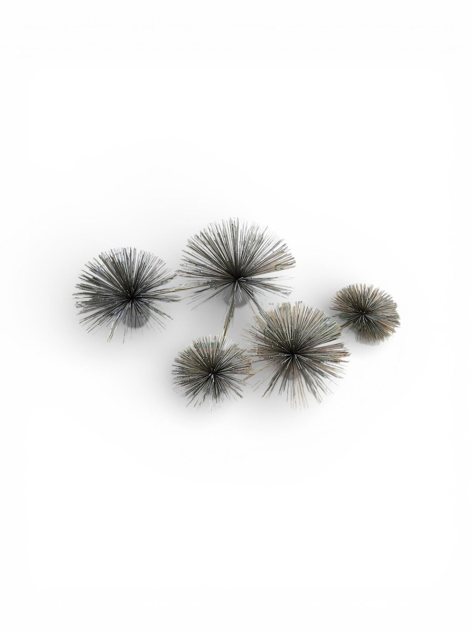 1970s Curtis Jere Brass Sea Urchin / Pom Pom Wall Sculpture - 8