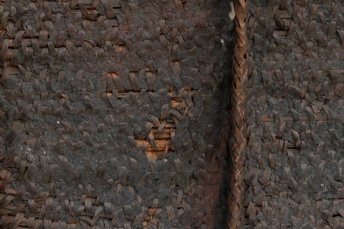 Large Antique Woven Rattan Yam Mask - 4