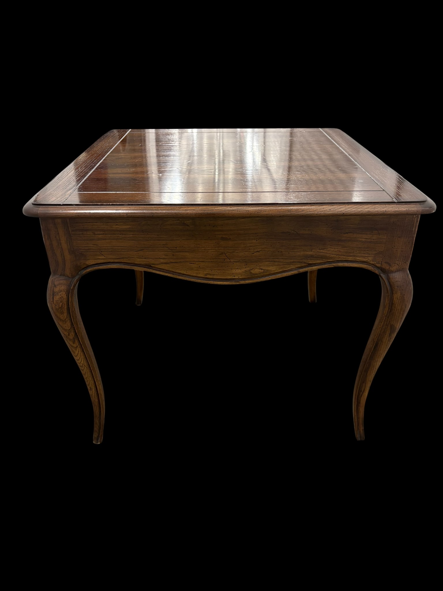 Late 20th Century Henredon Four Centuries Collection Distressed Red Oak Square Side Table With Drawe - 5