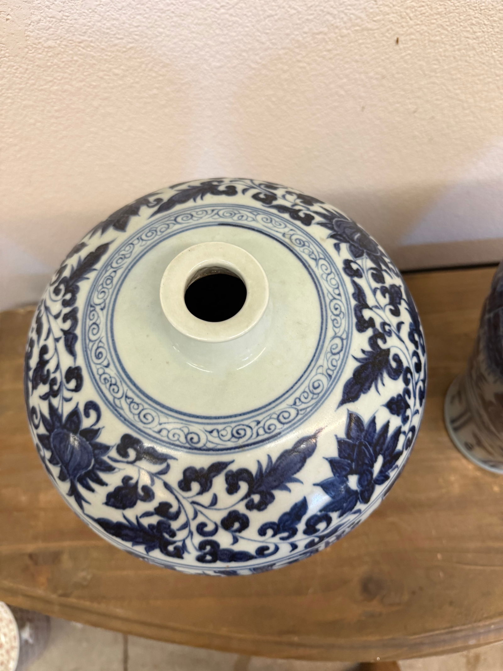 Pair of Large Blue and White Chinese Yuan Period Character Vases 17" - 3