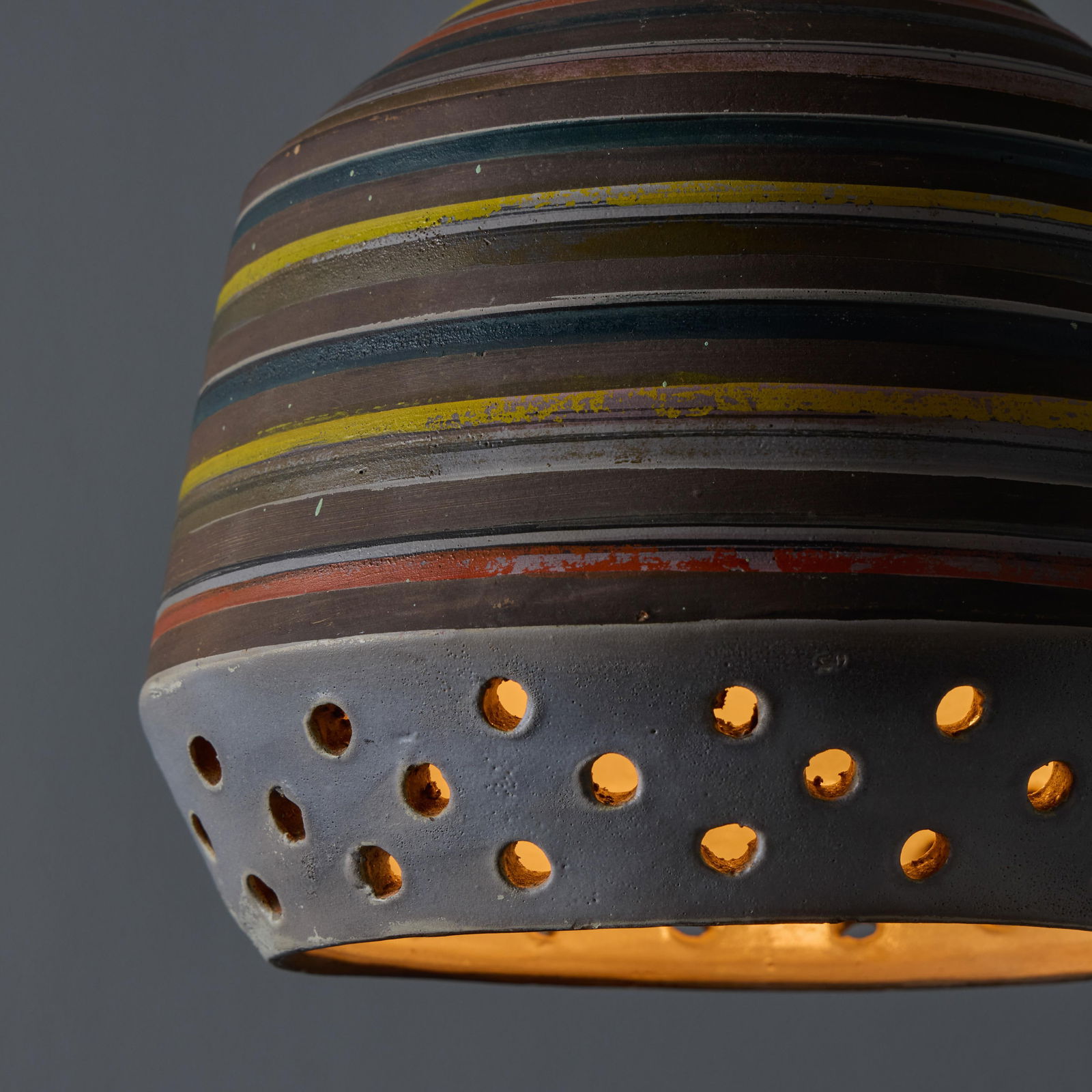 1950s Aldo Londi Ceramic Bitossi Pendant Lamp for Raymor - 12