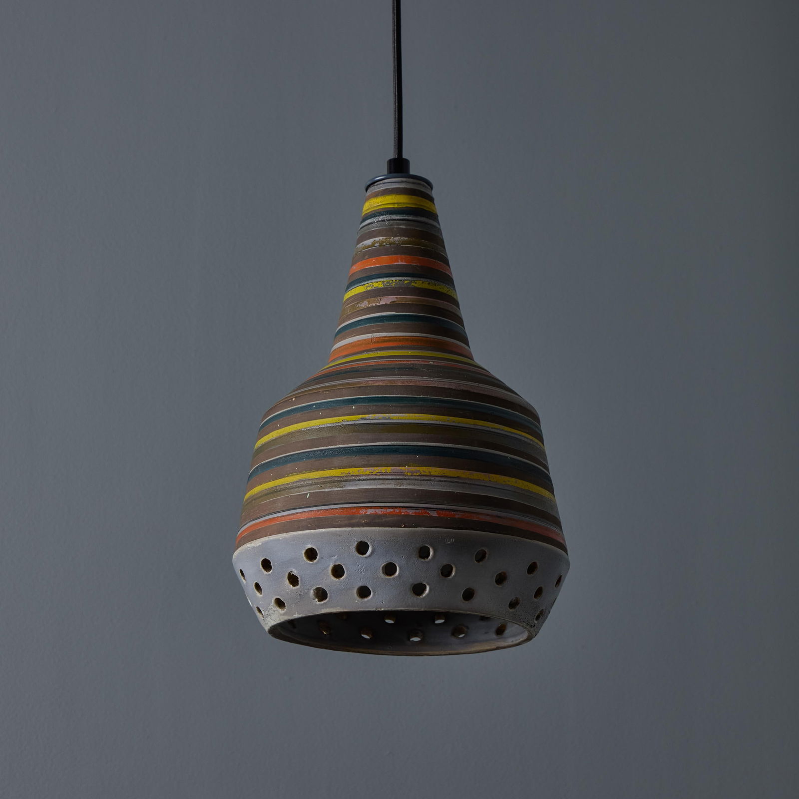 1950s Aldo Londi Ceramic Bitossi Pendant Lamp for Raymor - 15