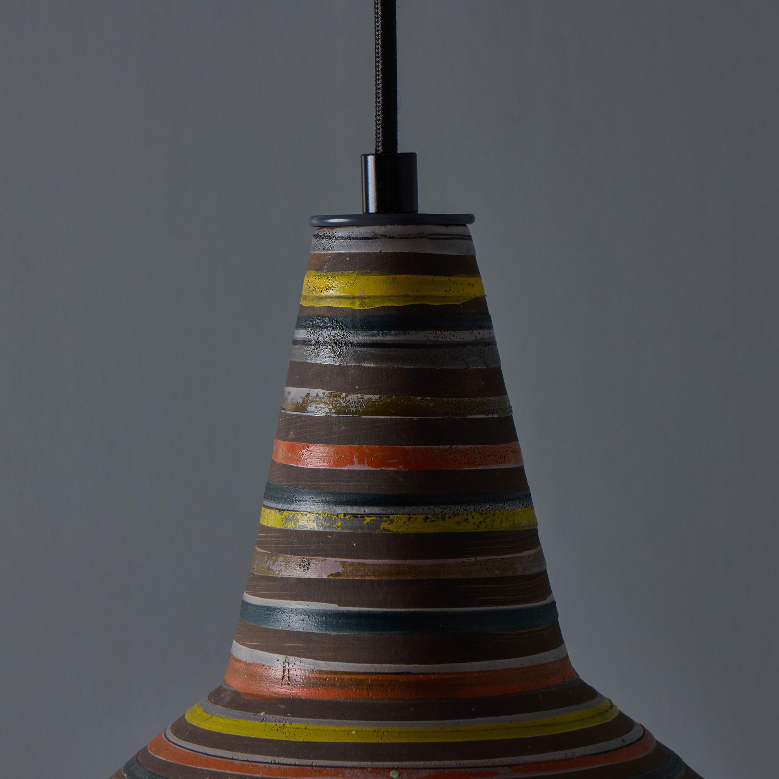 1950s Aldo Londi Ceramic Bitossi Pendant Lamp for Raymor - 17