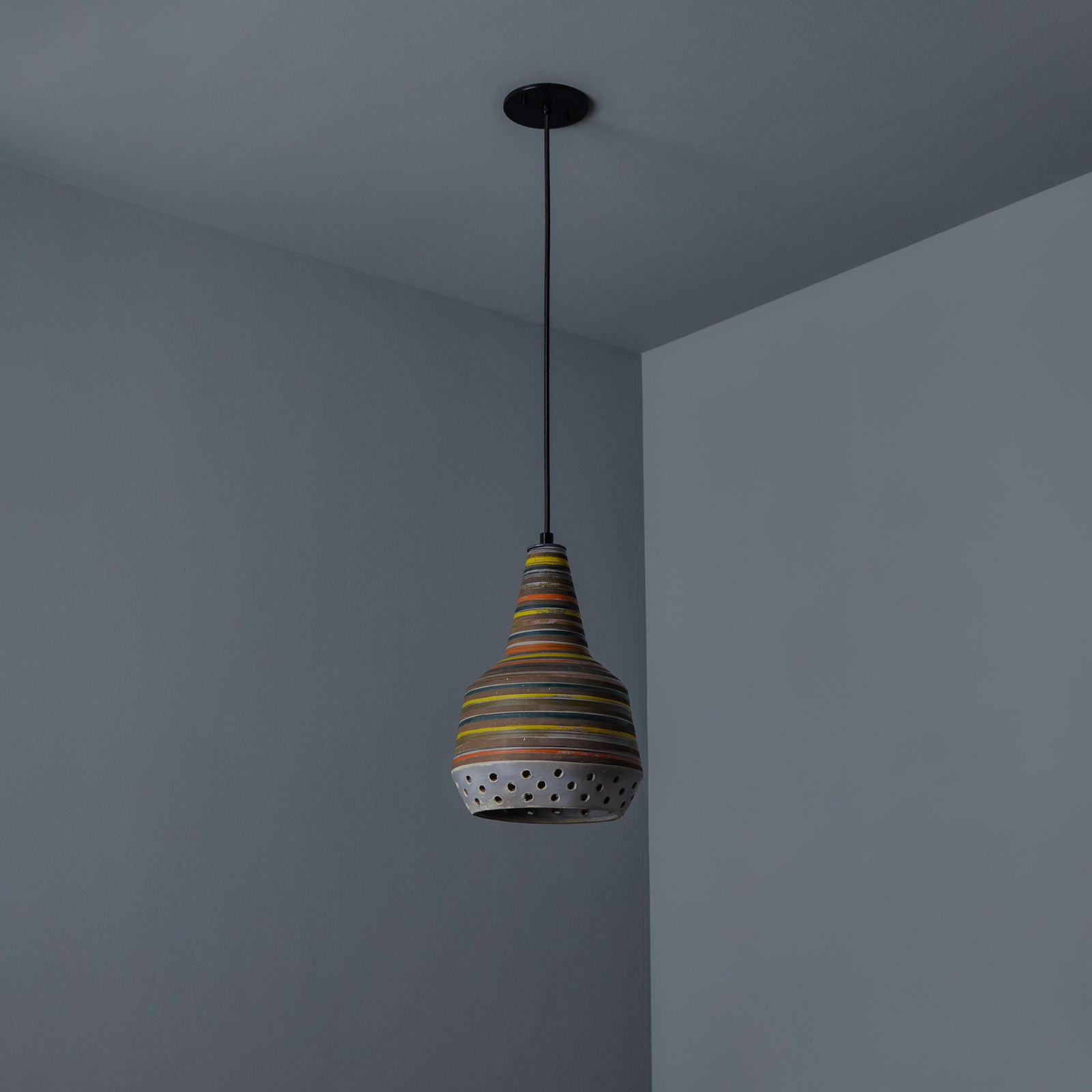 1950s Aldo Londi Ceramic Bitossi Pendant Lamp for Raymor - 3