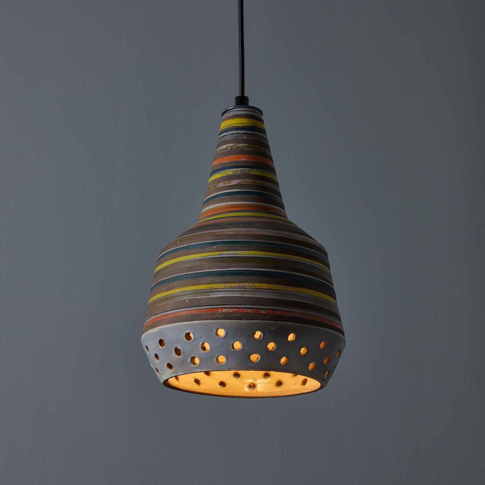 1950s Aldo Londi Ceramic Bitossi Pendant Lamp for Raymor - 7