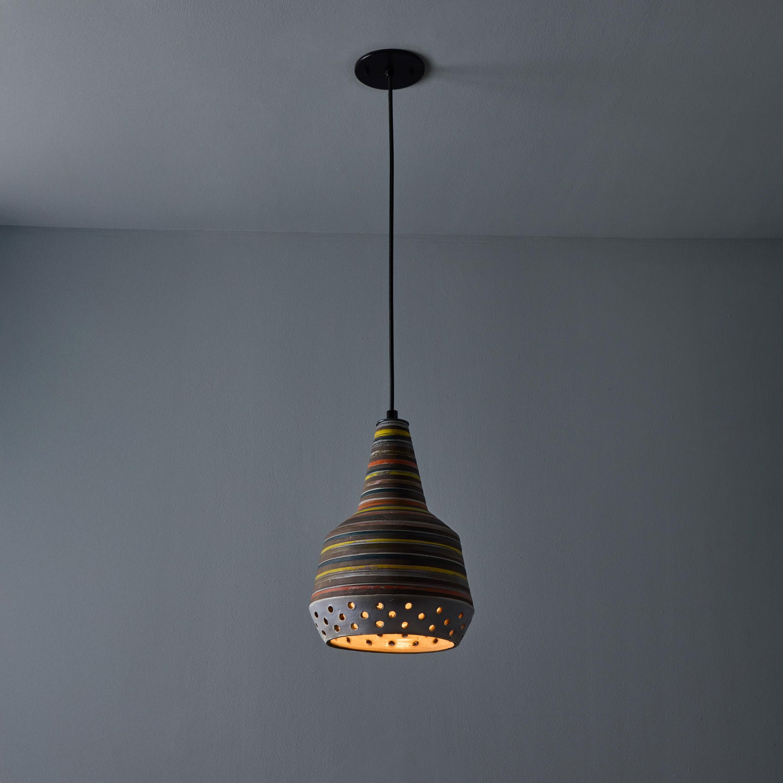 1950s Aldo Londi Ceramic Bitossi Pendant Lamp for Raymor - 8