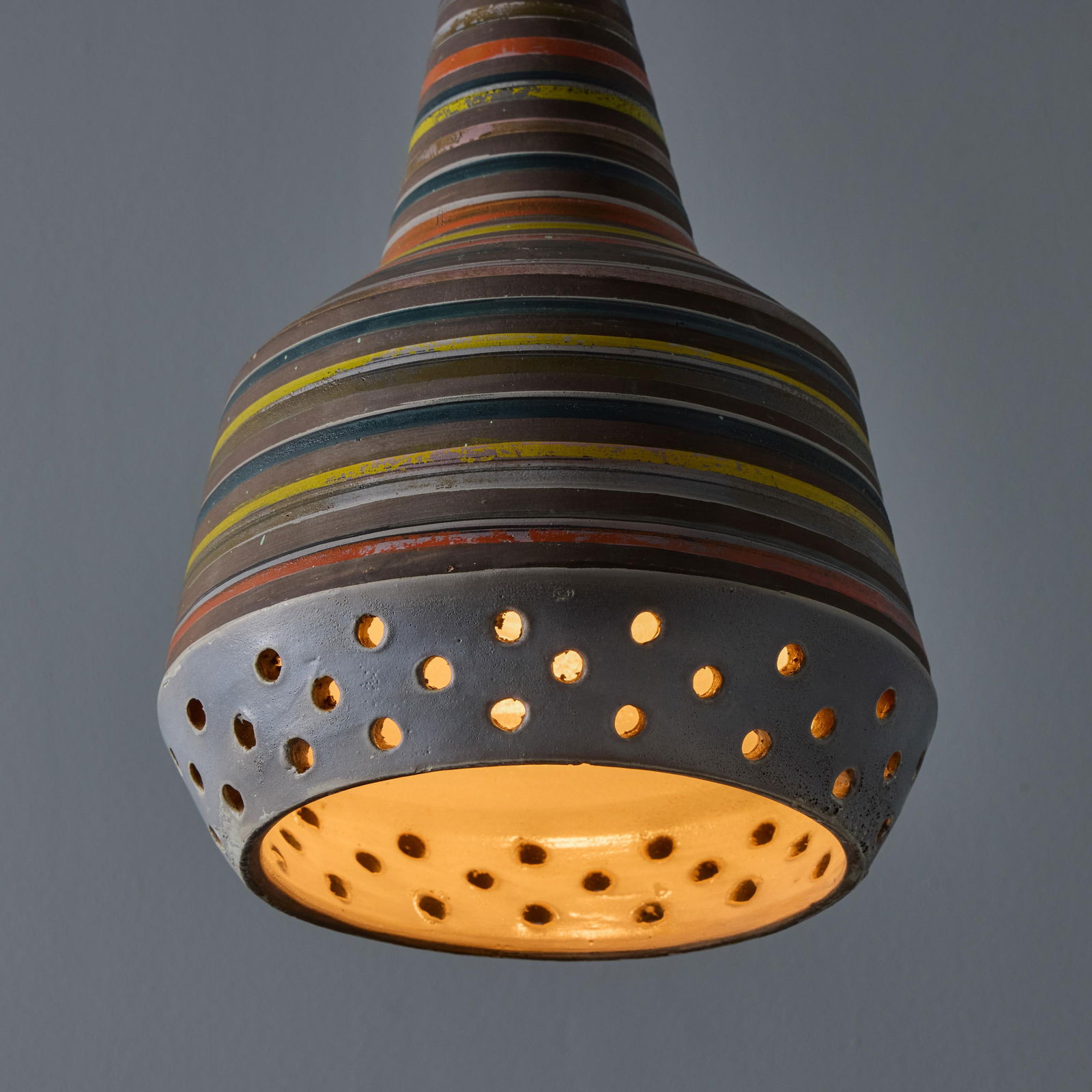 1950s Aldo Londi Ceramic Bitossi Pendant Lamp for Raymor - 9
