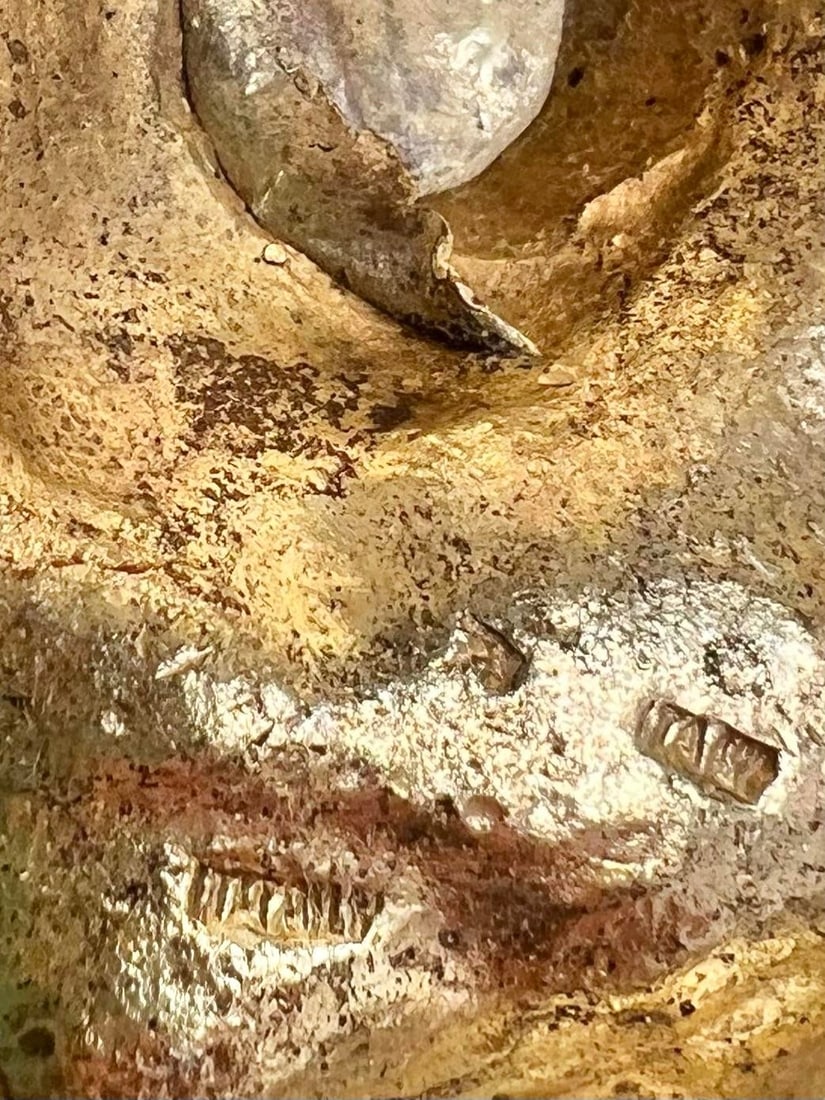 Antique Figaro Metal Glass, Perfume Bottles Pair - 10