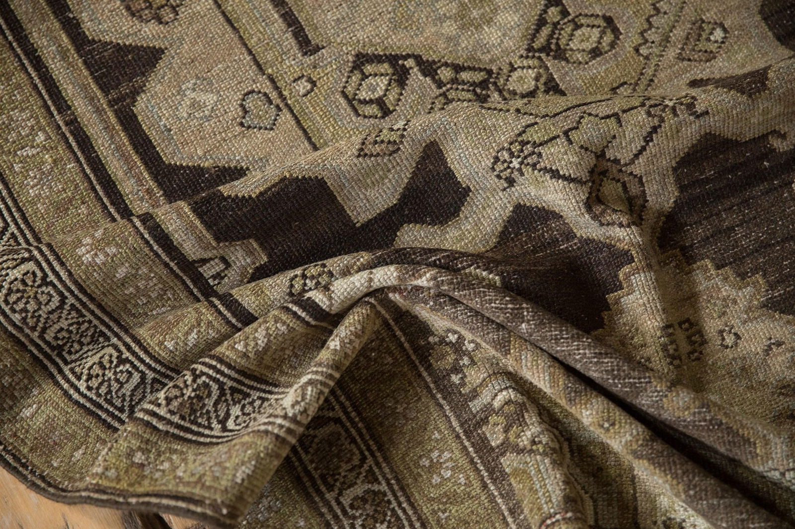 Vintage Distressed Hamadan Rug Runner - 3'6" x 11'9" - 3