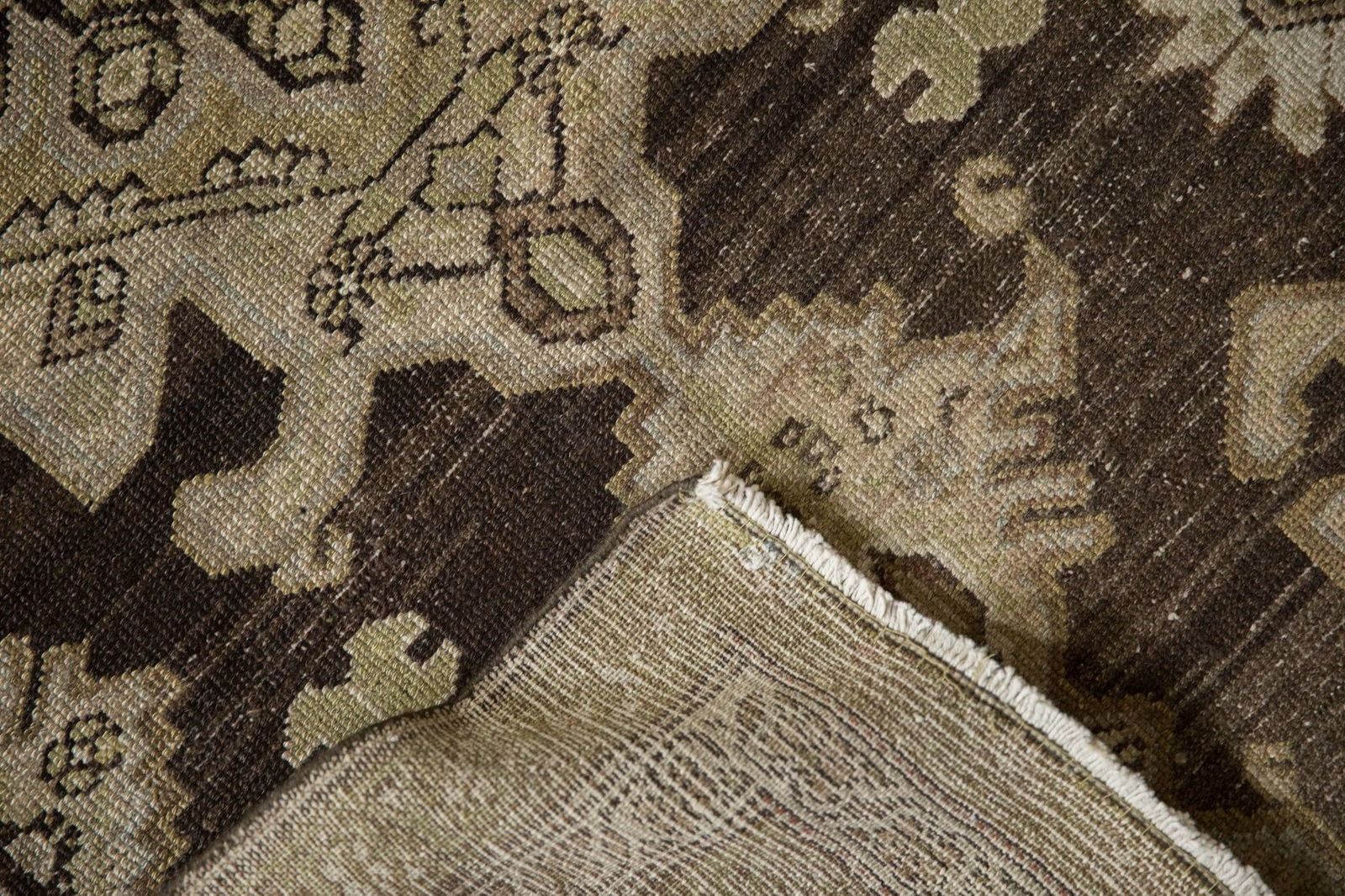 Vintage Distressed Hamadan Rug Runner - 3'6" x 11'9" - 9