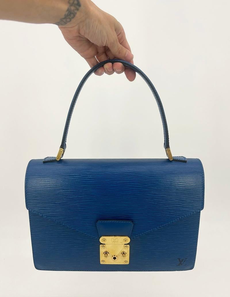 Mid 20th Century Louis Vuitton Blue Epi Concorde Bag - 11