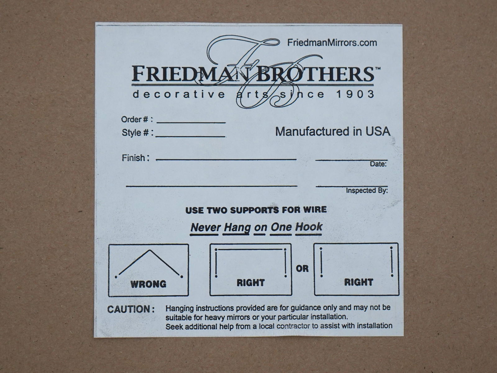 Friedman Brothers Gold Gilt Decorator Mirror - 10