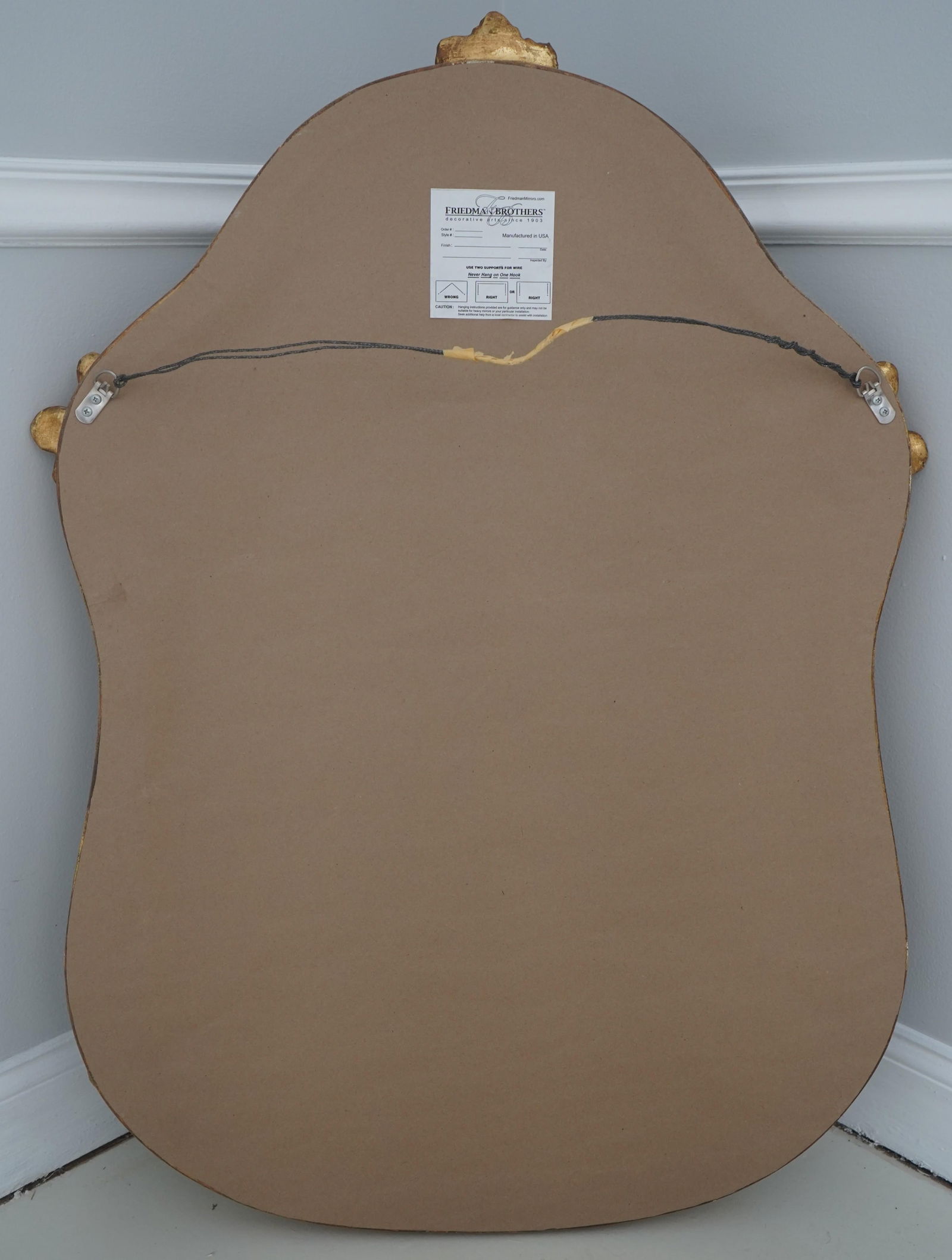 Friedman Brothers Gold Gilt Decorator Mirror - 9