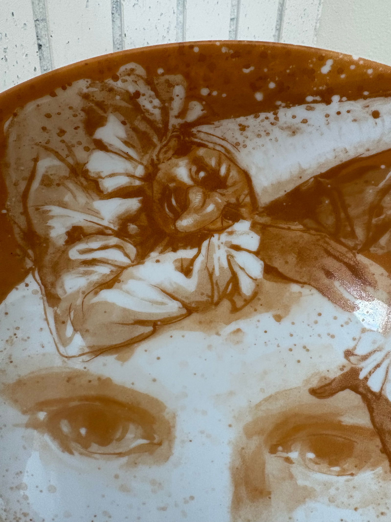 Limited Edition Marco Marchiori Art Deco Style Gold and White Charger - 3