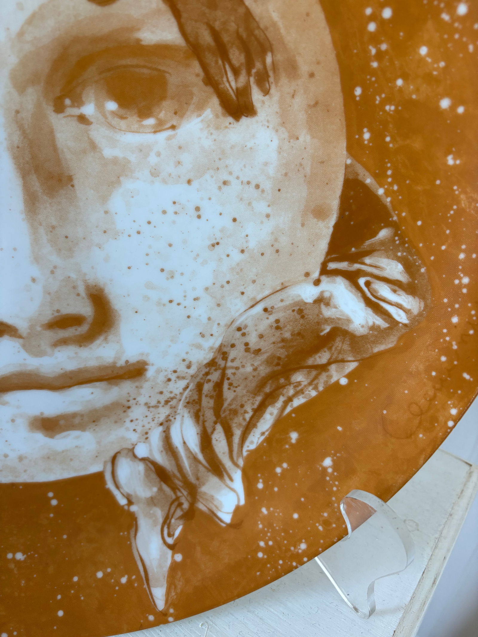 Limited Edition Marco Marchiori Art Deco Style Gold and White Charger - 5