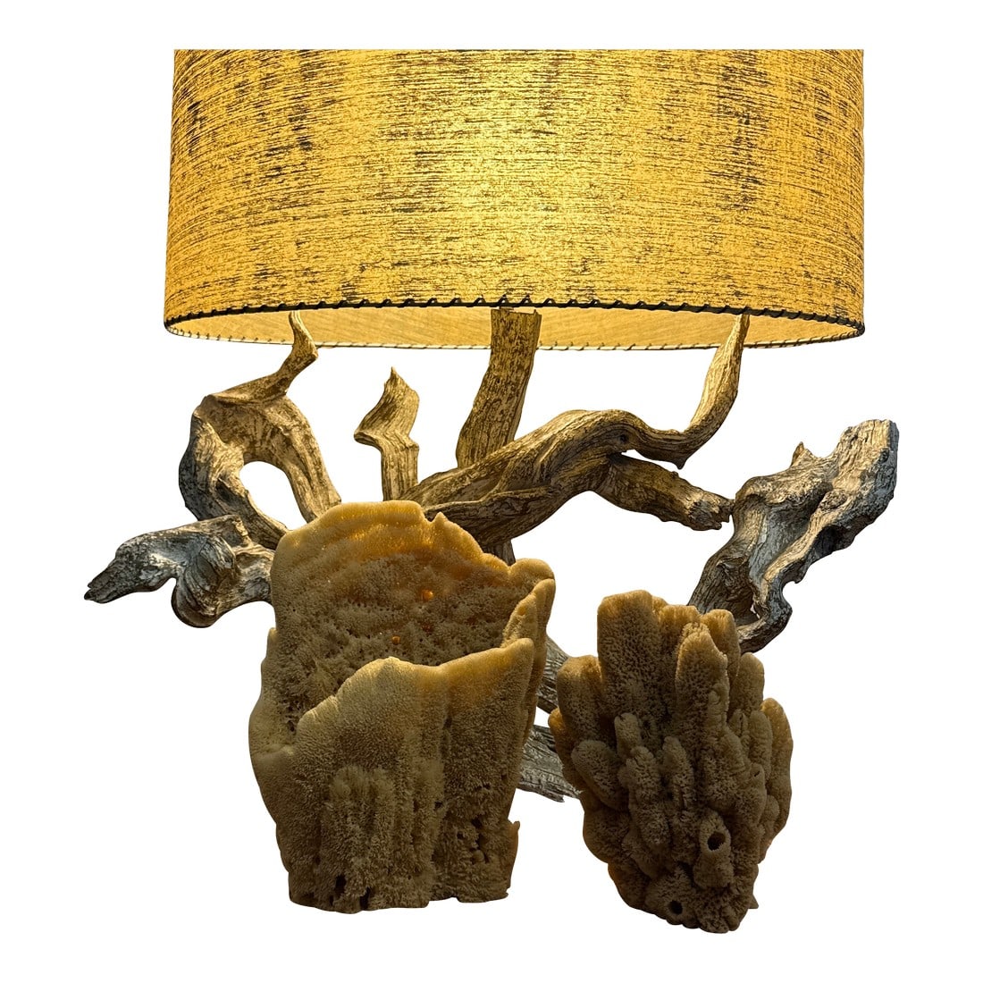 Pair of Incredible Natural Sea Sponge Specimens: Two sea sponge specimens. The largest vessel shaped one is 11.5" tall x 9" wide. Each one is a work of art. Condition: Alterations: Original Condition Unaltered Imperfections: Some Imperfections