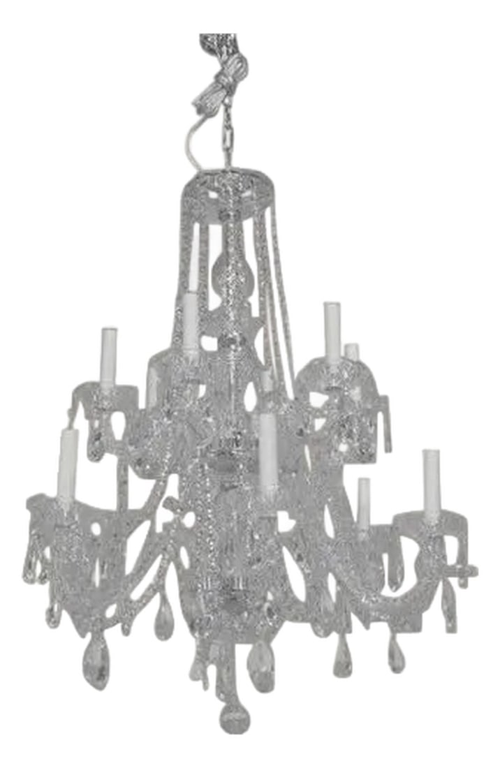 Stunning Traditional 12 Arm 2 Tiered Crystal Prism Chandelier (1 of 9)