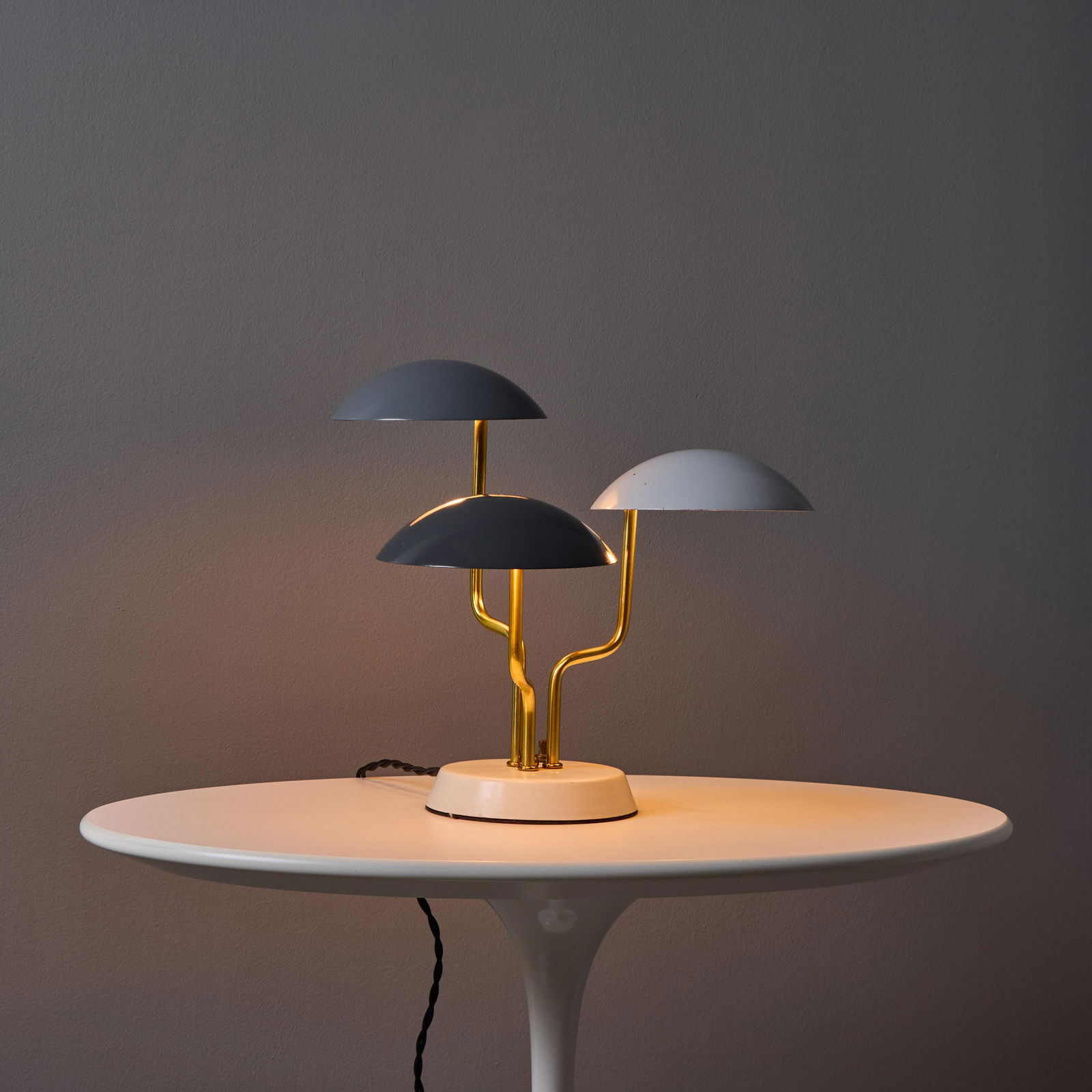 1950s Gino Sarfatti Tricolore Grey Table Lamp for Arteluce - 3