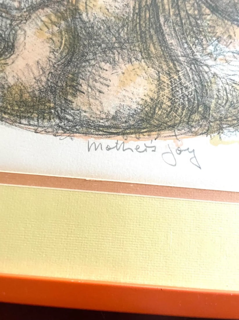 Rare 1972 Chaim Gross Lithograph Titled 'Mother's Joy'- Signed and Numbered - 4