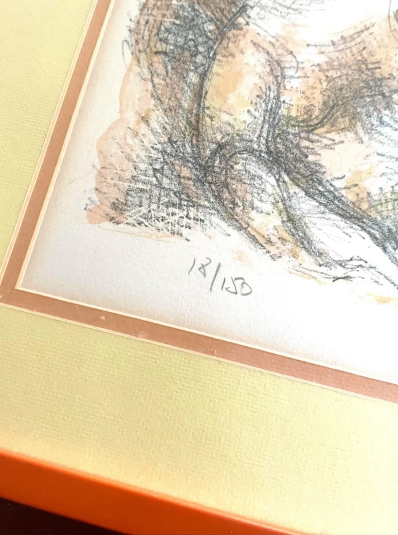 Rare 1972 Chaim Gross Lithograph Titled 'Mother's Joy'- Signed and Numbered - 5