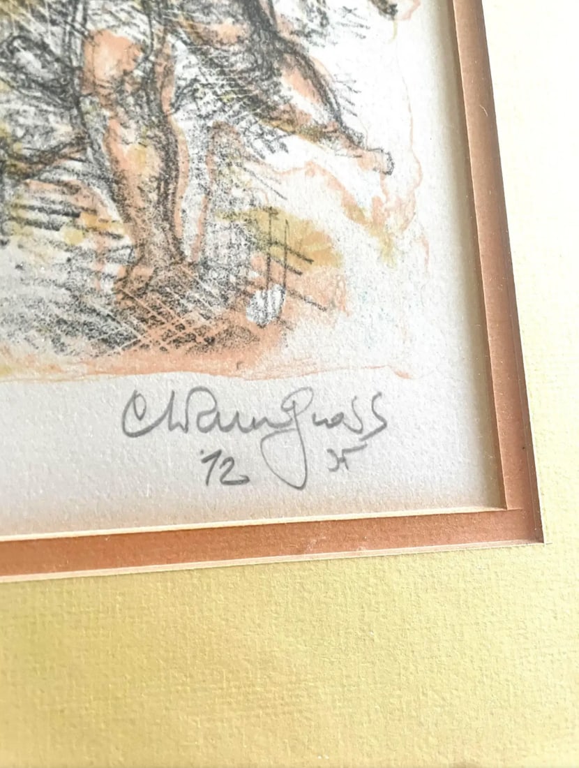 Rare 1972 Chaim Gross Lithograph Titled 'Mother's Joy'- Signed and Numbered - 7