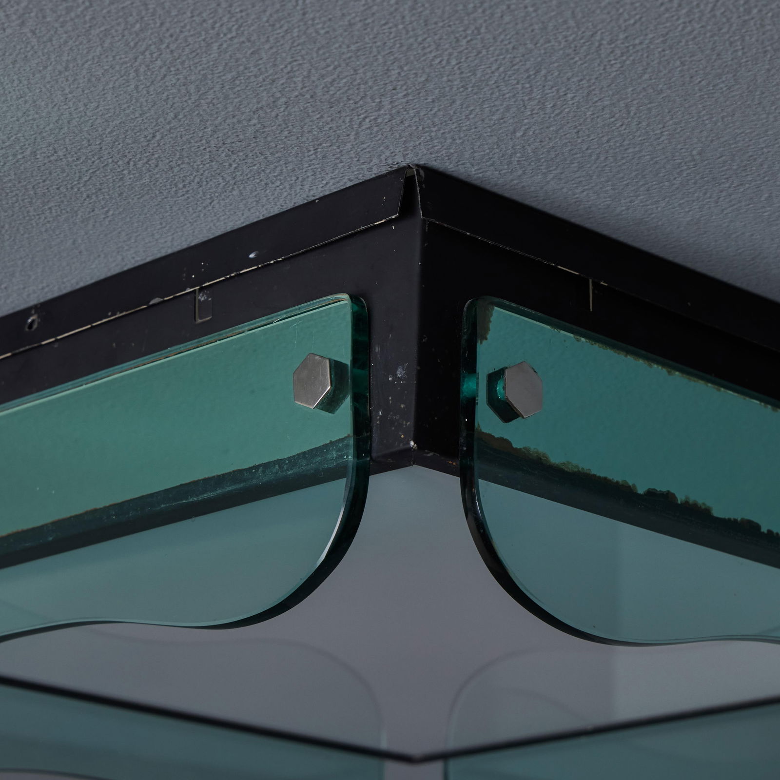 1970s Veca Glass Wall or Ceiling Lamp in the Manner of Max Ingrand - 14