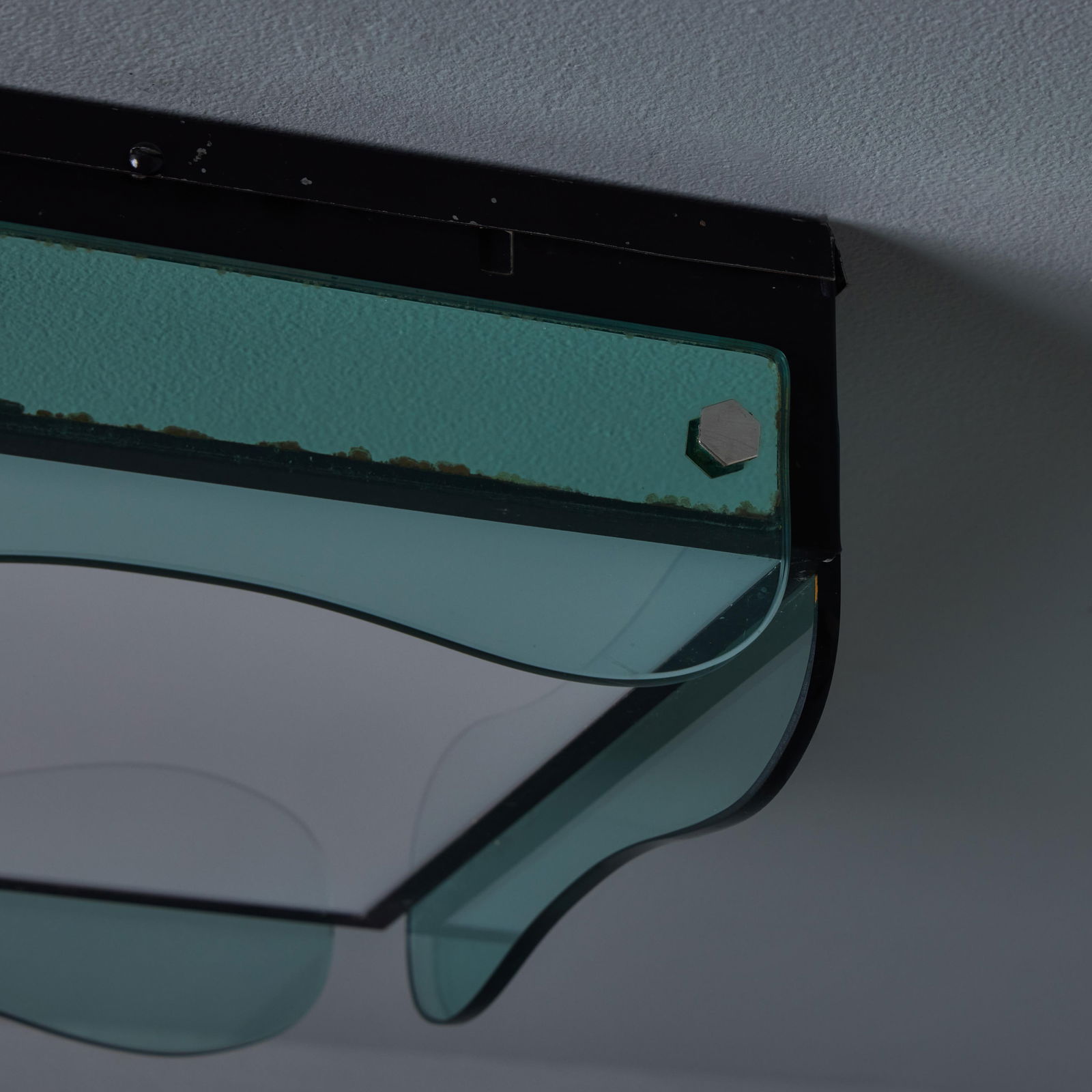 1970s Veca Glass Wall or Ceiling Lamp in the Manner of Max Ingrand - 9