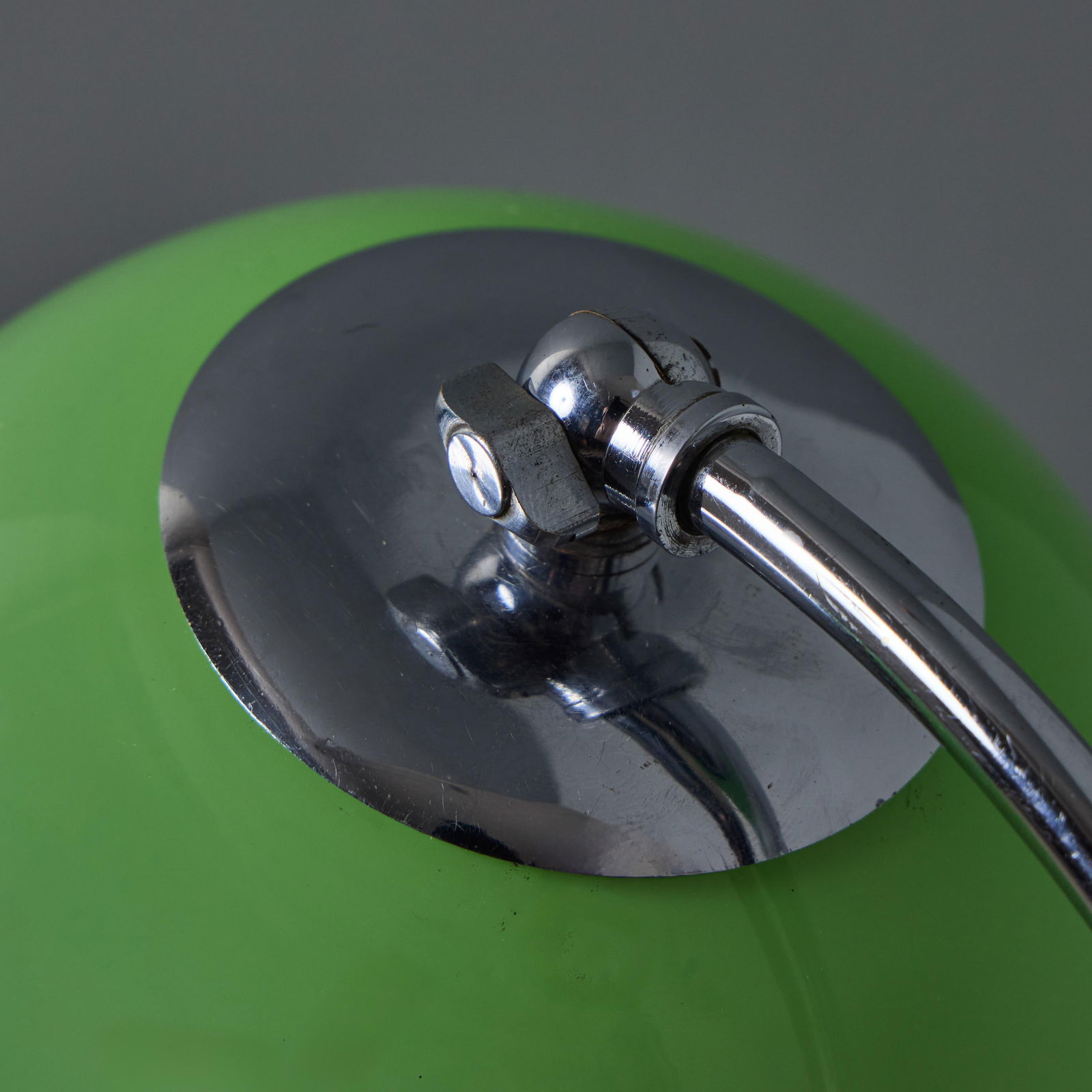 1950s Mauri Almari Chrome and Opaline Green Glass Table Lamp for Idman Oy - 12