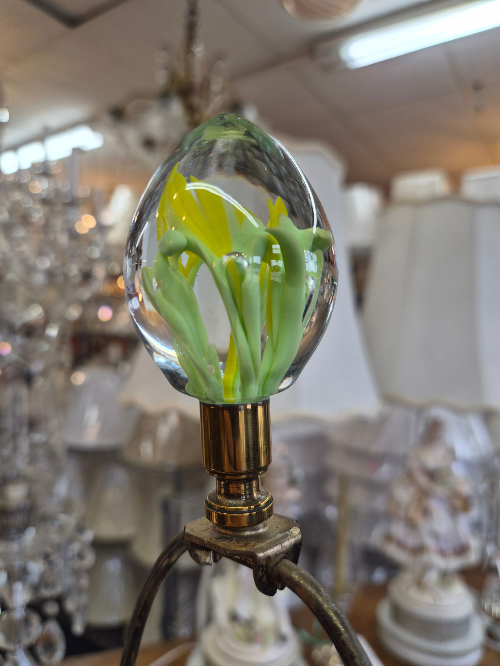 1960s St. Clair Paperweight Glass Company Lamp - 7