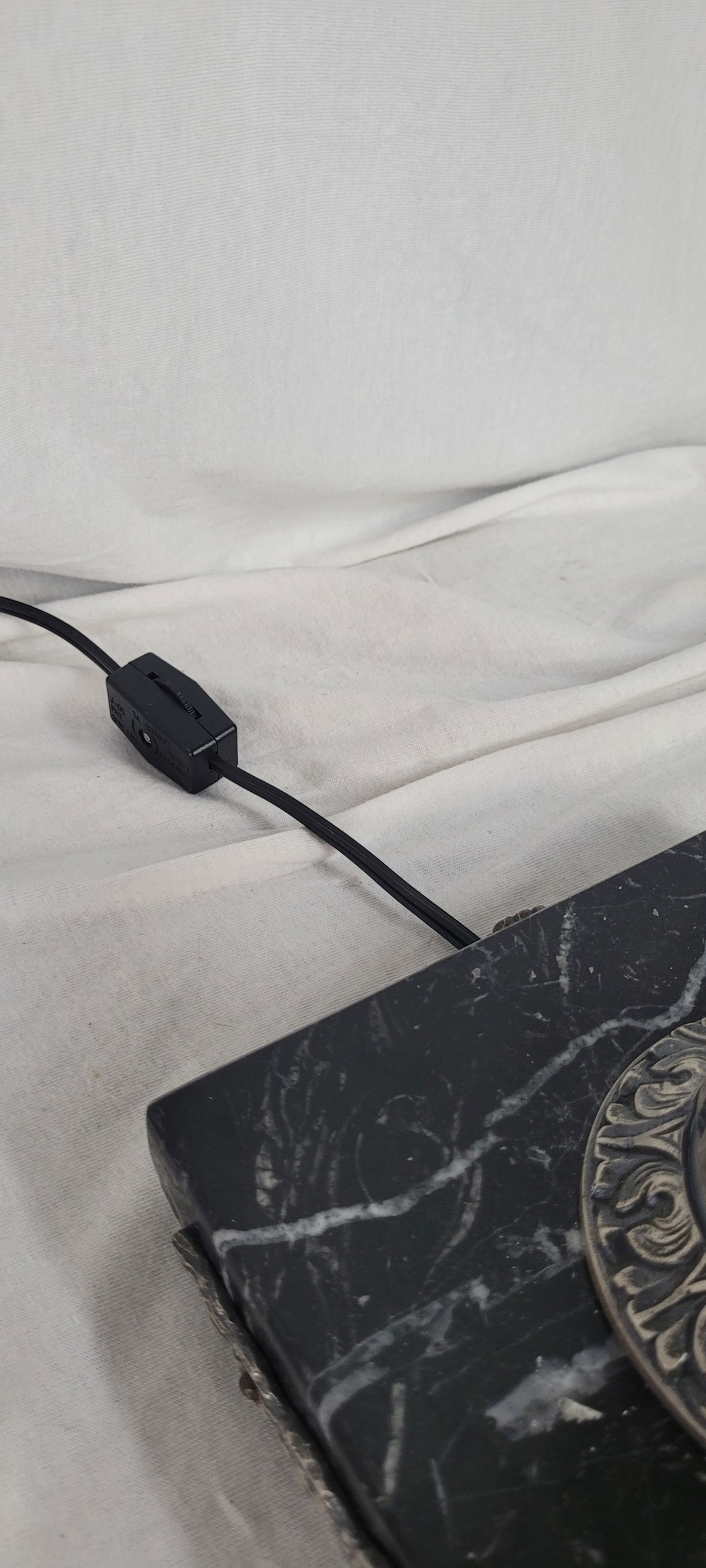 1900 Silver Plated Spanish Brass Statue Lamp With Mica Shade - 8