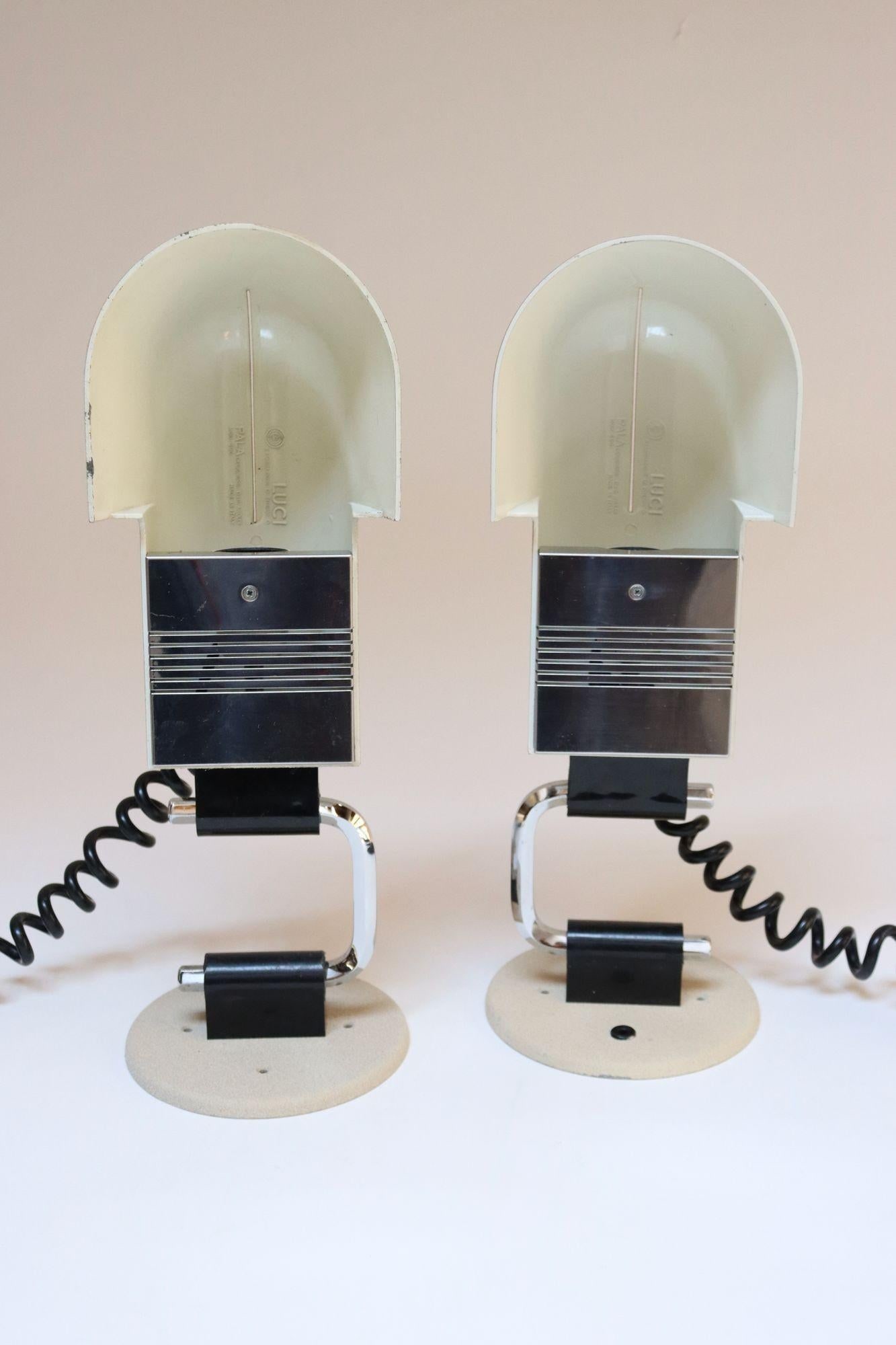 Pair of Vintage Italian "Pala" Wall Scones by Danilo & Corrado Aroldi for Luci - 4