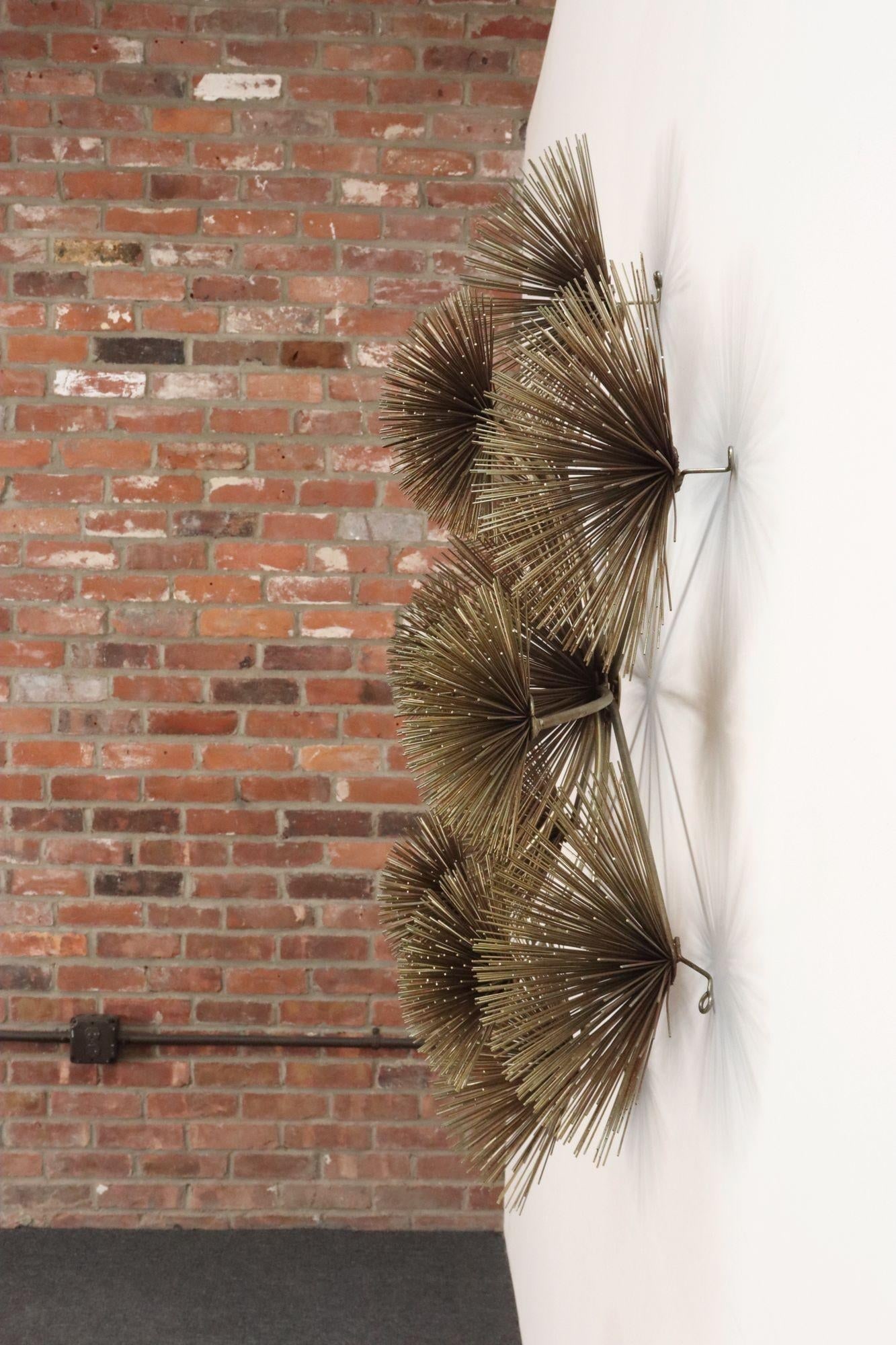 Large Brutalist "Pom Pom" Brass Wall Sculture by Curtis Jere Signed and Dated - 8